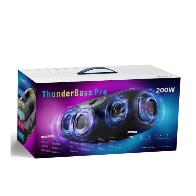 Bocina G-Tide ThunderBass Pro 200W Bluetooth